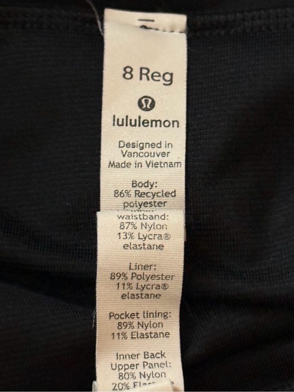 Lululemon Speed Up Shorts Pink Red Black Print Size 8 Reg Running - Picture 4 of 6